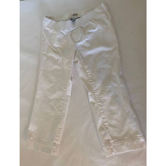 Old Navy Maternity Pants Capri Cropped White Sailor Button Detailing - Size XS - Picture 2 of 11